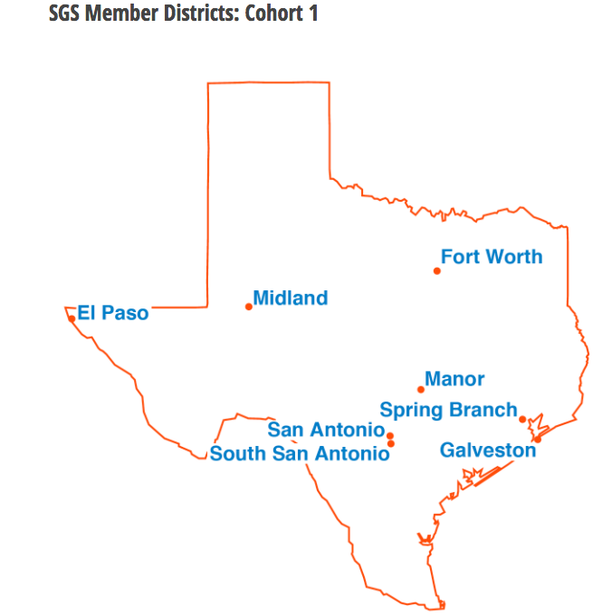 System of Great Schools Cohort 1 Texas map | San Antonio Charter Moms