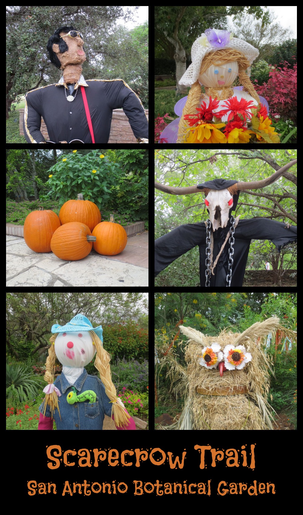 Scarecrow Trail at San Antonio Botanical Garden | San Antonio Charter Moms