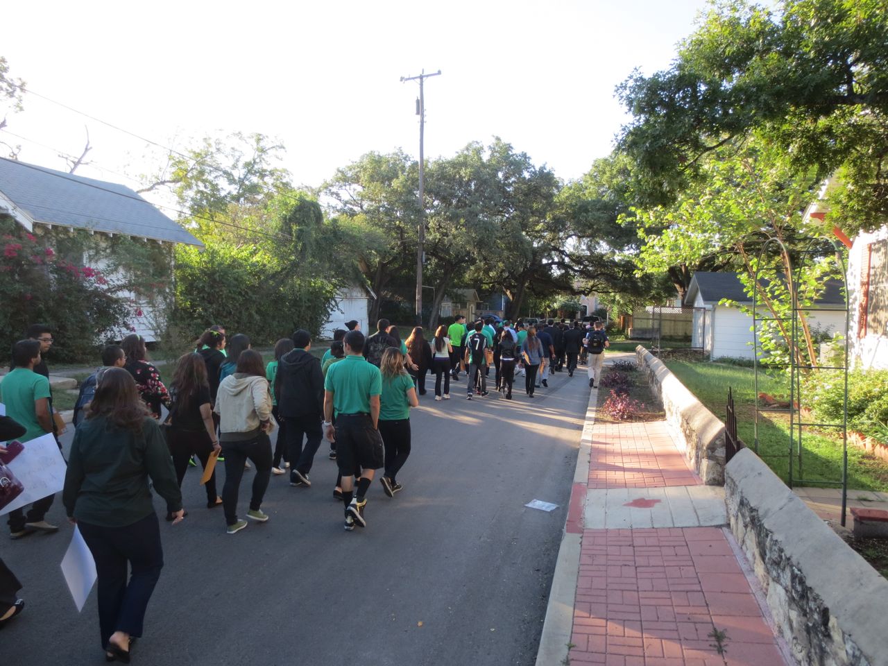 KIPP San Antonio March to College 2013 seniors walk to the post office | San Antonio Charter Moms
