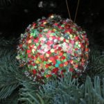 Glitter Christmas tree ornament - Holidays in Bloom at the San Antonio Botanical Garden | San Antonio Charter Moms