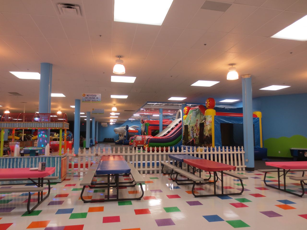 Party zone at Inflatable Wonderland | San Antonio Charter Moms
