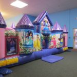 Princess castle in toddler zone at Inflatable Wonderland | San Antonio Charter Moms