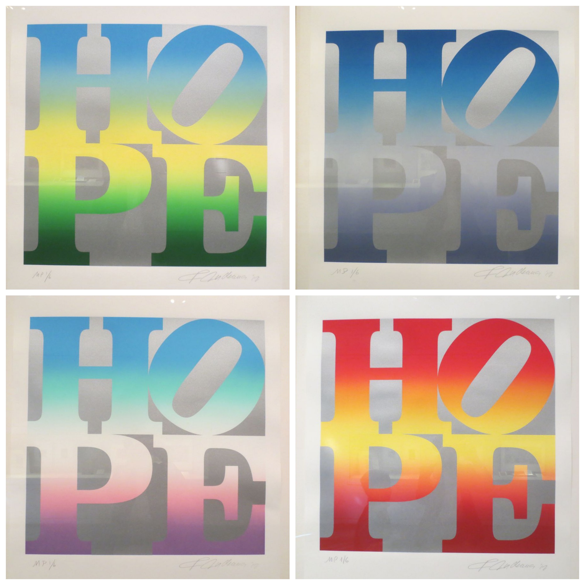 "HOPE" prints by Robert Indiana at the McNay Art Museum | San Antonio Charter Moms