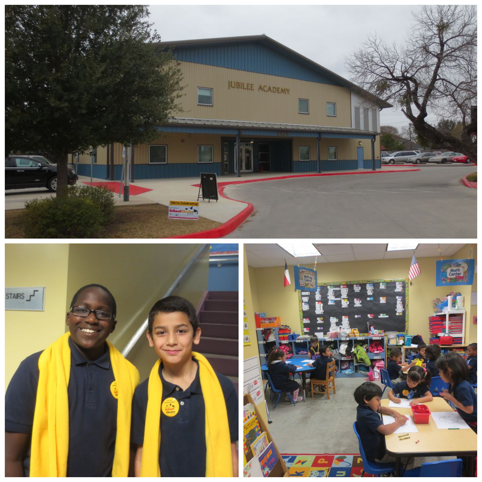 Jubilee Academy entrance, tour guides, and pre-K classroom | San Antonio Charter Moms
