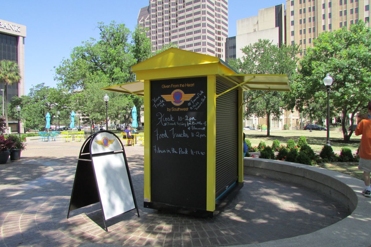 Kiosk at Travis Park | San Antonio Charter Moms