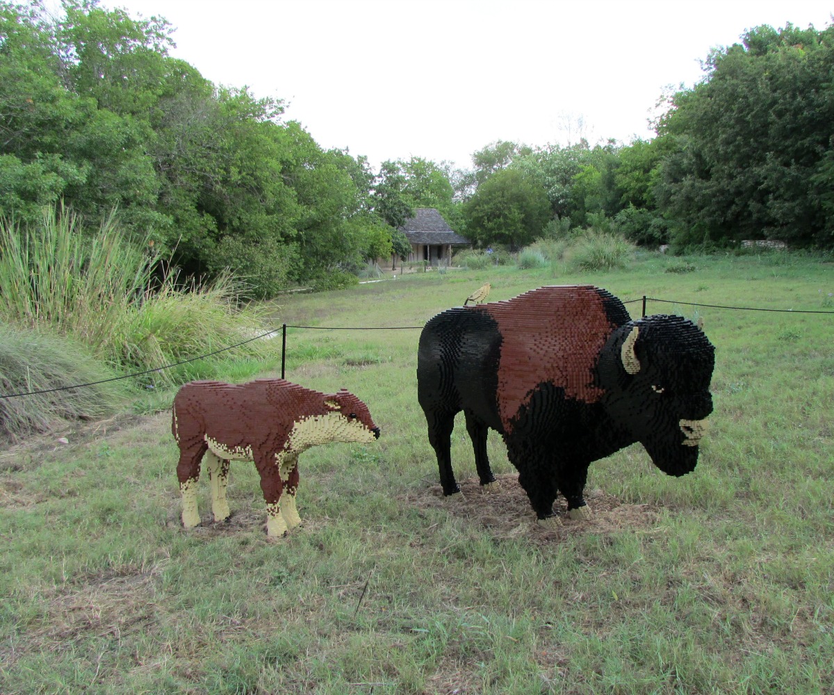 Bison by Sean Kenney at Nature Connects Art with LEGO Bricks, San Antonio Botanical Garden | San Antonio Charter Moms