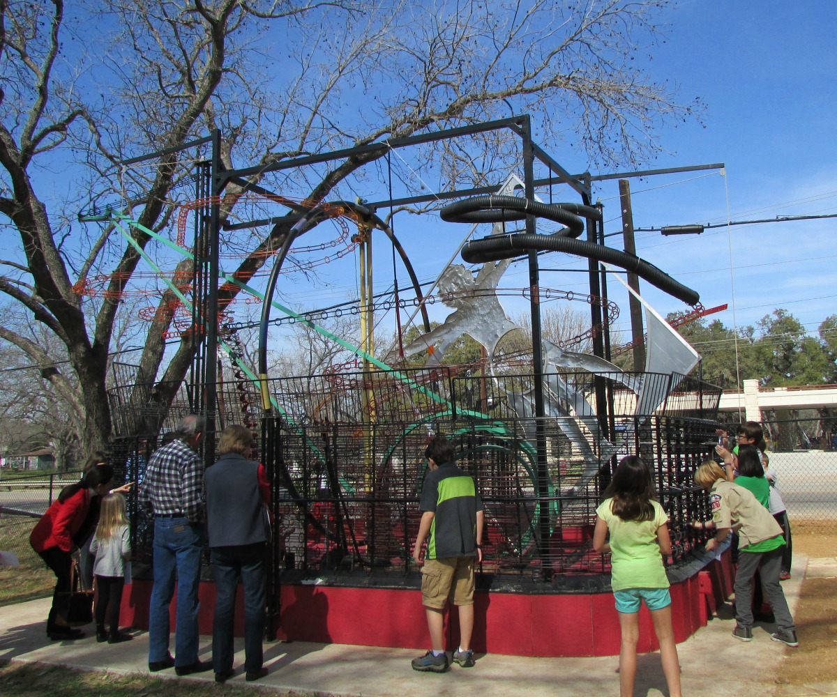 Hill Country Science Mill kinetic sculpture | San Antonio Charter Moms