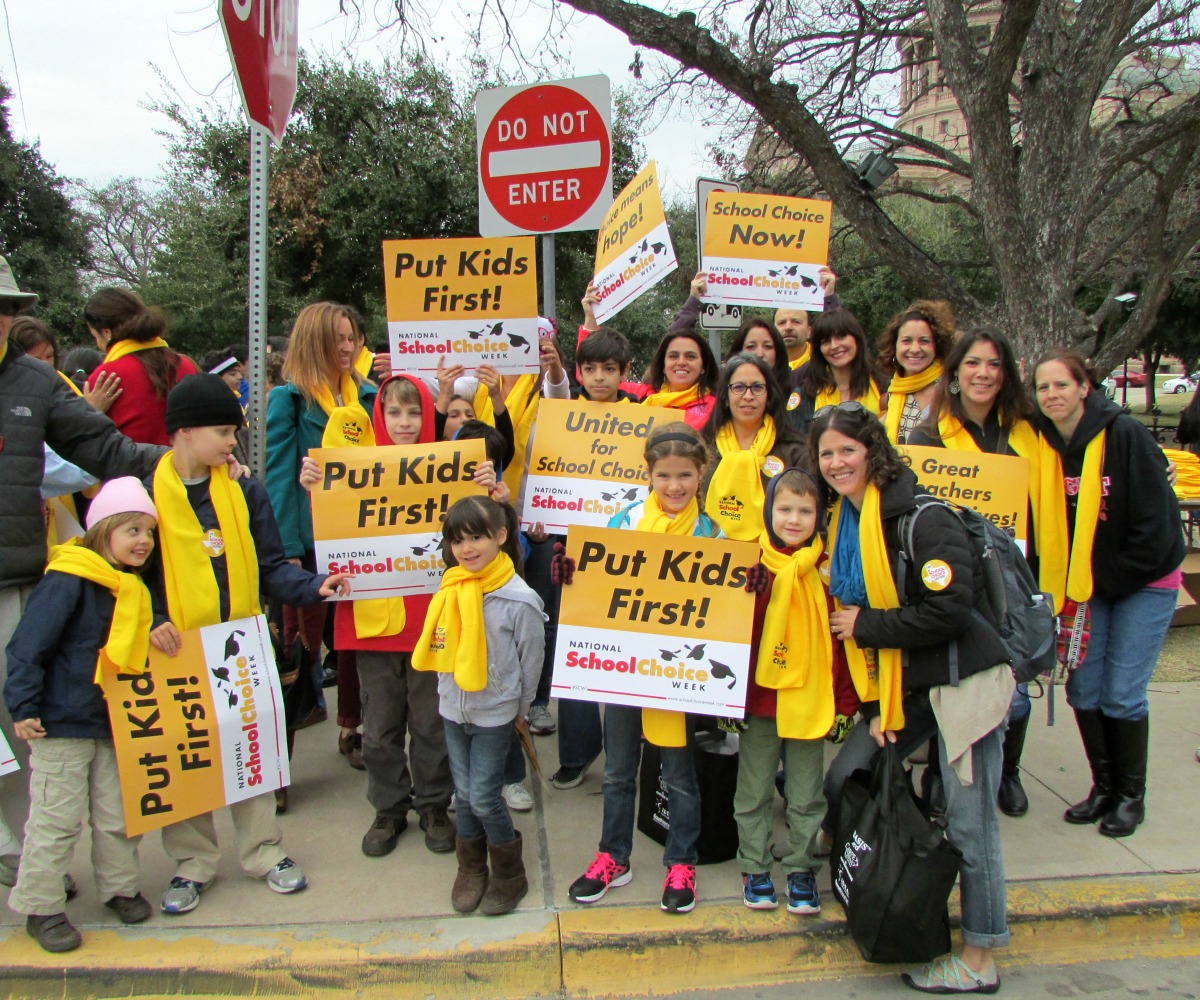 Great Hearts Monte Vista families at the Texas School Choice Week Rally | San Antonio Charter Moms