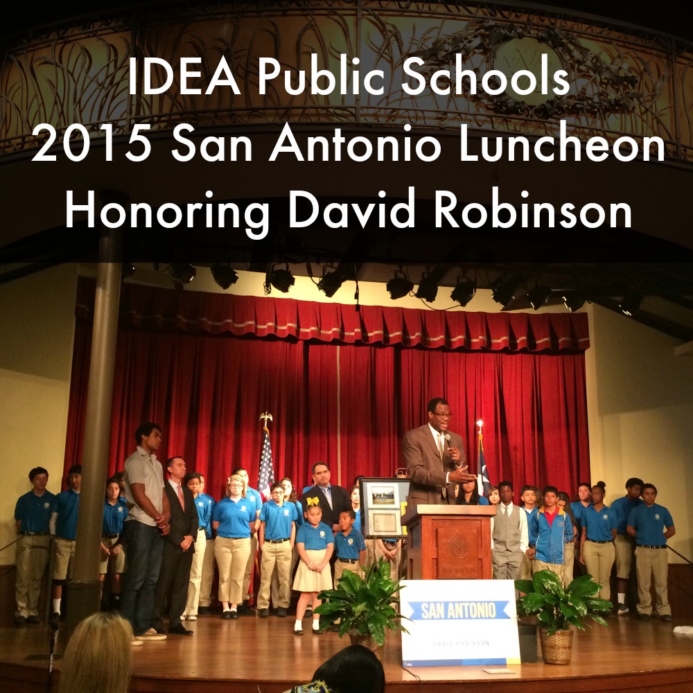 IDEA Public Schools 2015 San Antonio luncheon honoring David Robinson | San Antonio Charter Moms
