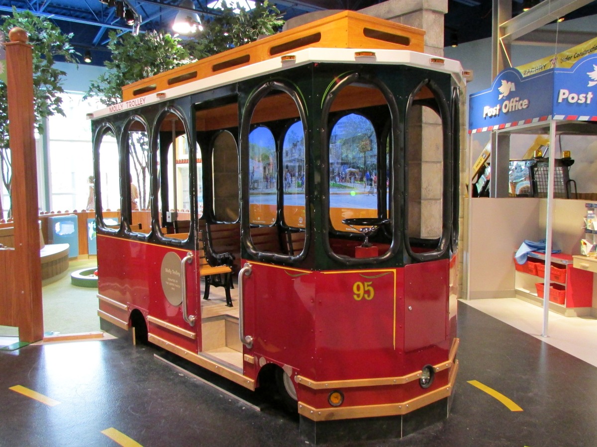 The DoSeum Little Town Molly Trolley | San Antonio Charter Moms