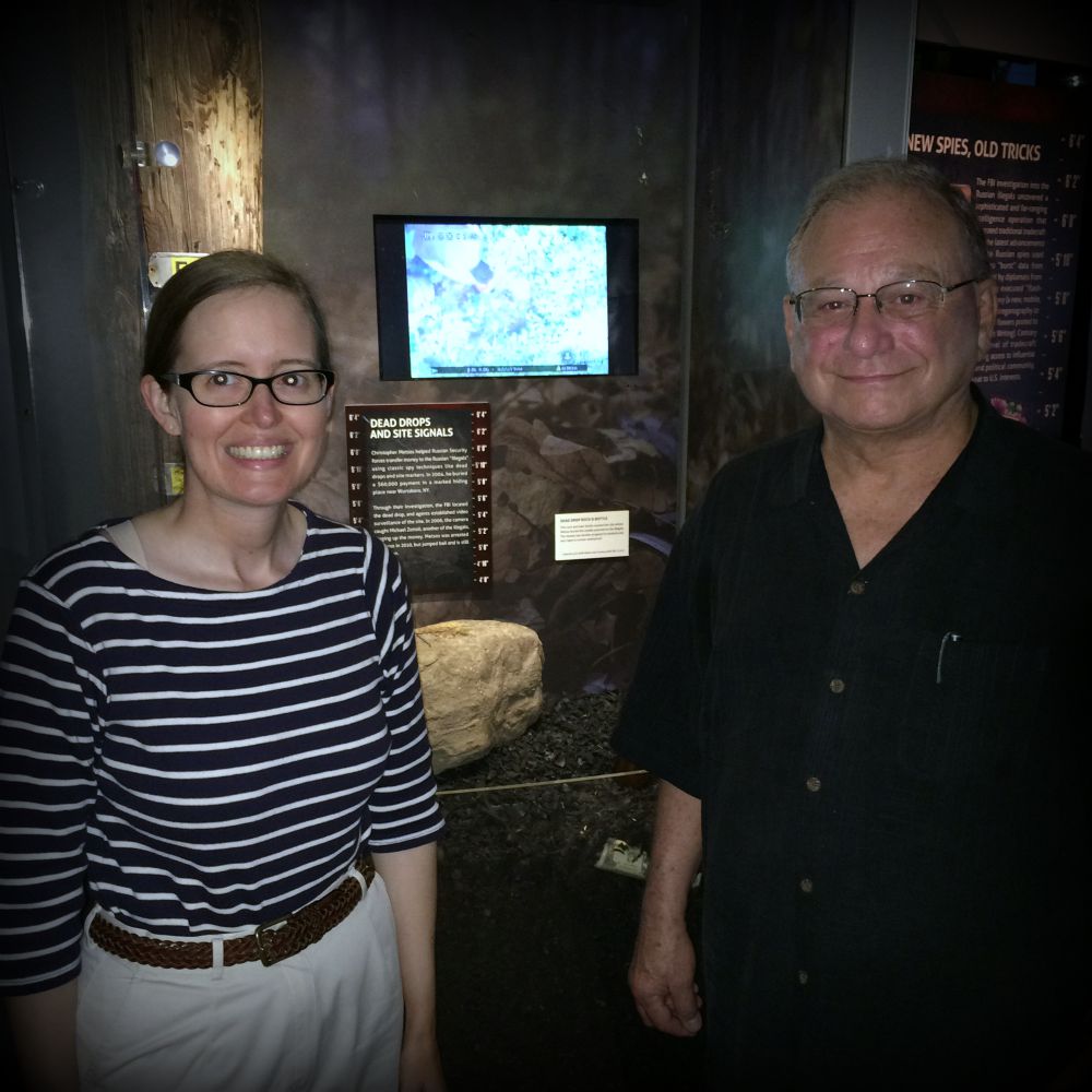 Inga Cotton and H. Keith Melton at Spy: The Exhibit | San Antonio Charter Moms