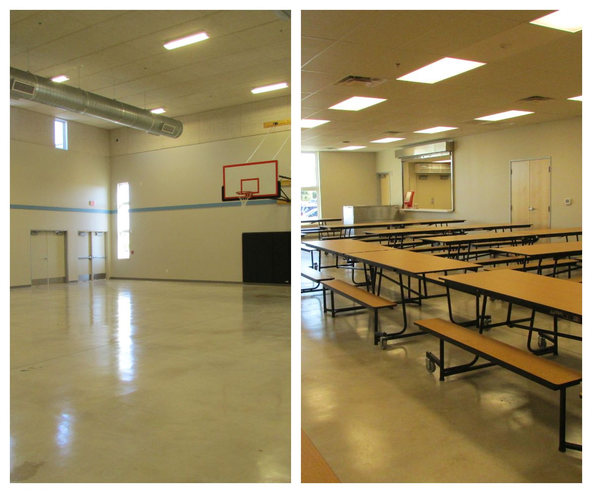 Gym and cafeteria at Carpe Diem Westwood | San Antonio Charter Moms