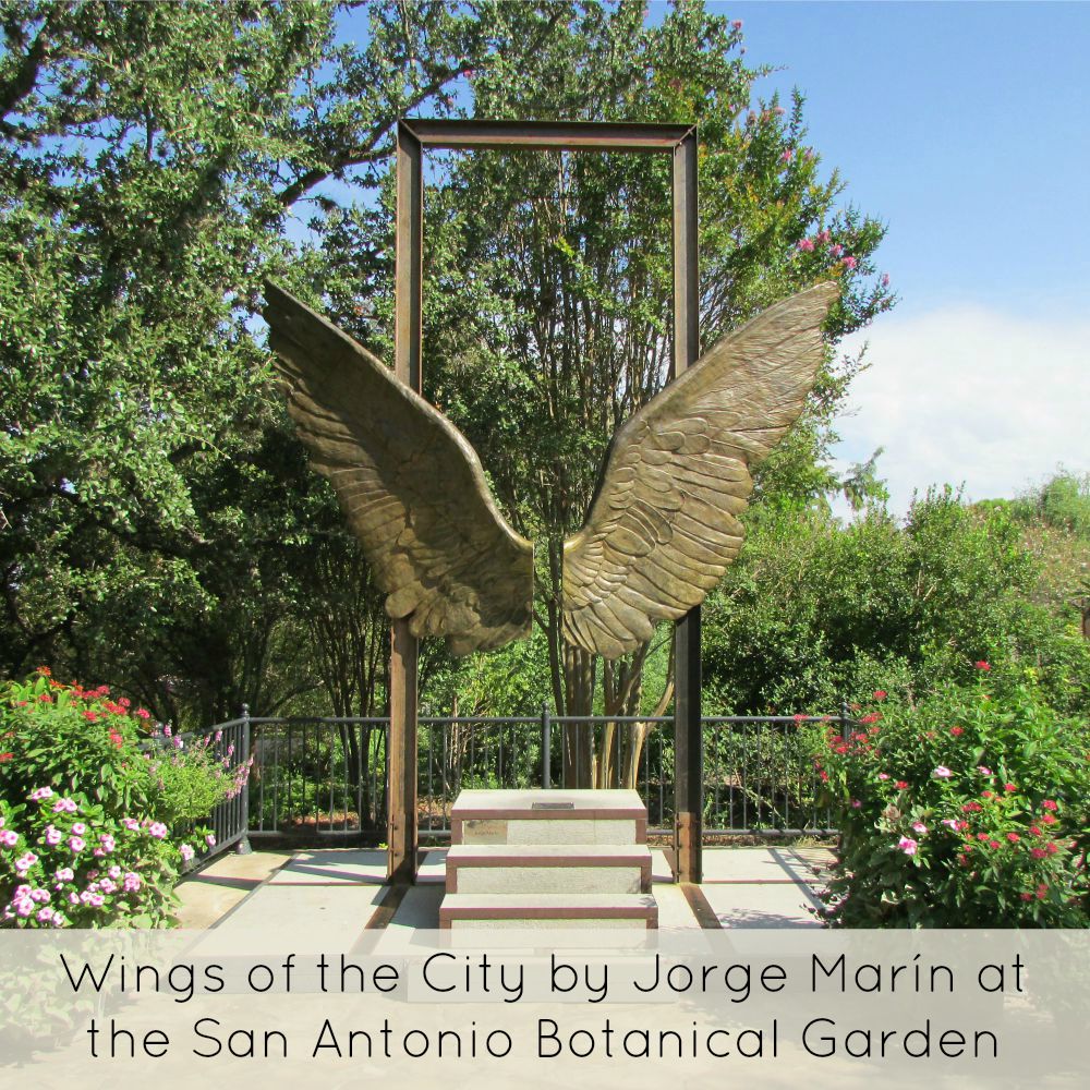 "Wings of the City" by Jorge Marín at the San Antonio Botanical Garden | San Antonio Charter Moms