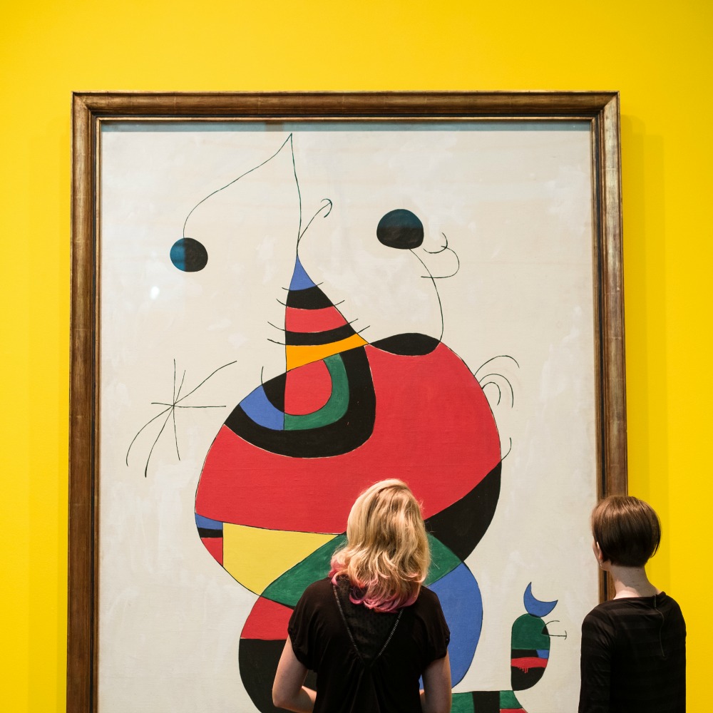 Joan Miró, "Woman, Bird and Star (Homage to Picasso)" (1966) at "Miró: The Experience of Seeing" at the McNay Art Museum, photo by Josh Huskin | San Antonio Charter Moms