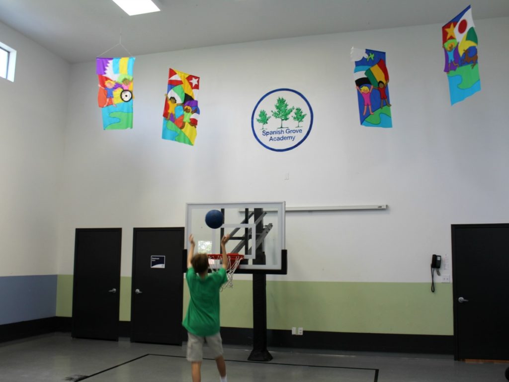 Multipurpose room at Spanish Grove Academy dual-language preschool in north central San Antonio | San Antonio Charter Moms