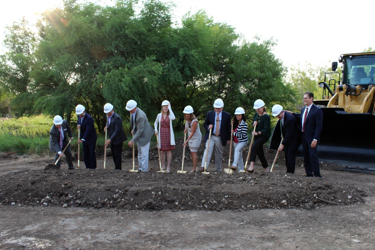 Leaders and supporters at the Great Hearts Western Hills groundbreaking ceremony | San Antonio Charter Moms