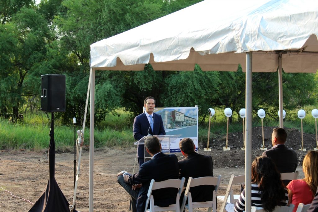 Texas Land Commissioner George P. Bush at the Great Hearts Western Hills groundbreaking ceremony | San Antonio Charter Moms