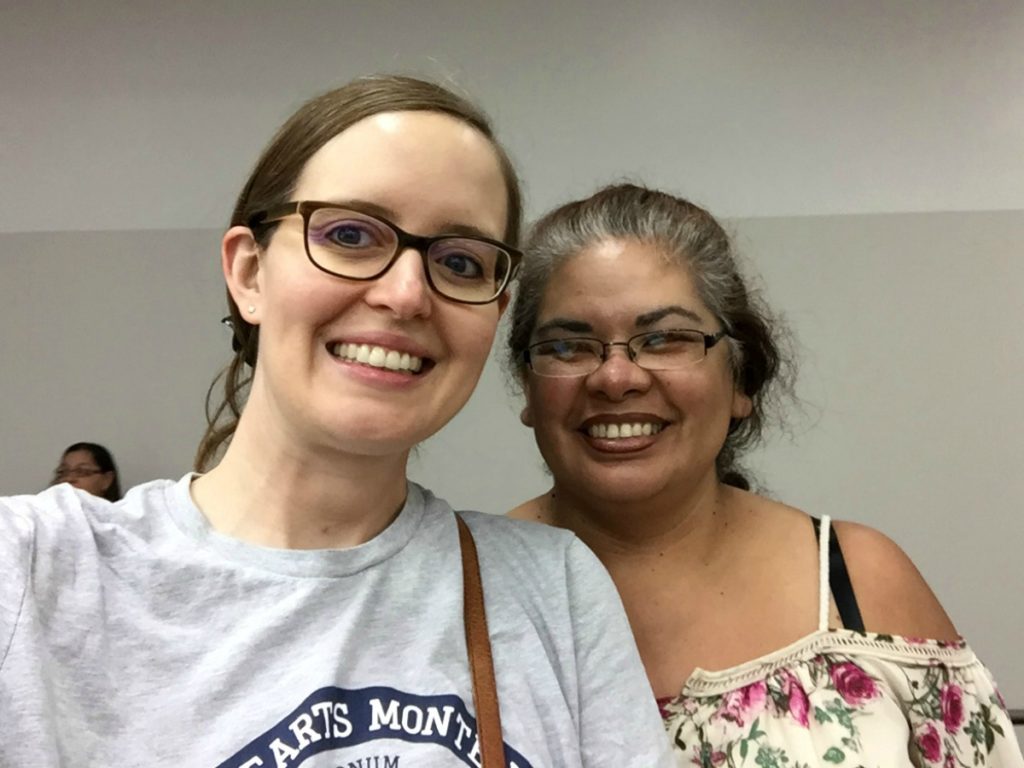 Inga Cotton and Jessica Payan at San Antonio Youth Code Jam Community-Wide Event | San Antonio Charter Moms