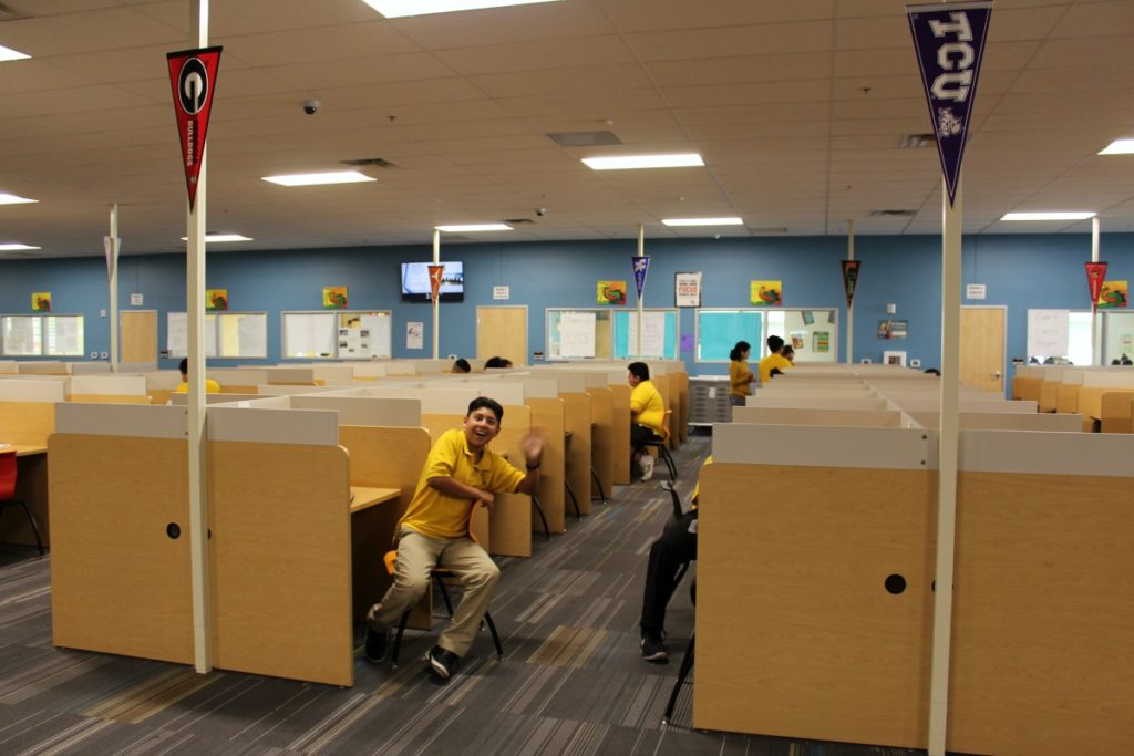 Middle school work space at Carpe Diem Westwood | San Antonio Charter Moms