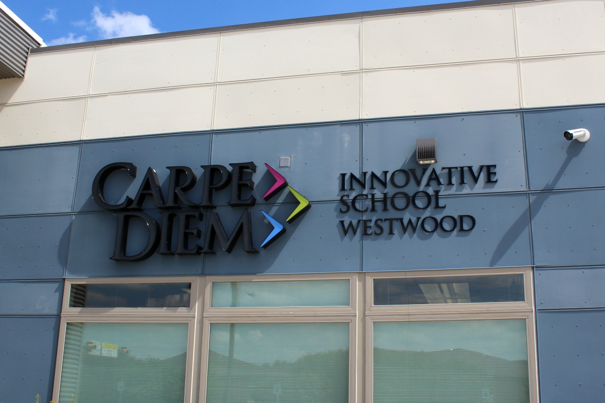 Carpe Diem Westwood sign | San Antonio Charter Moms
