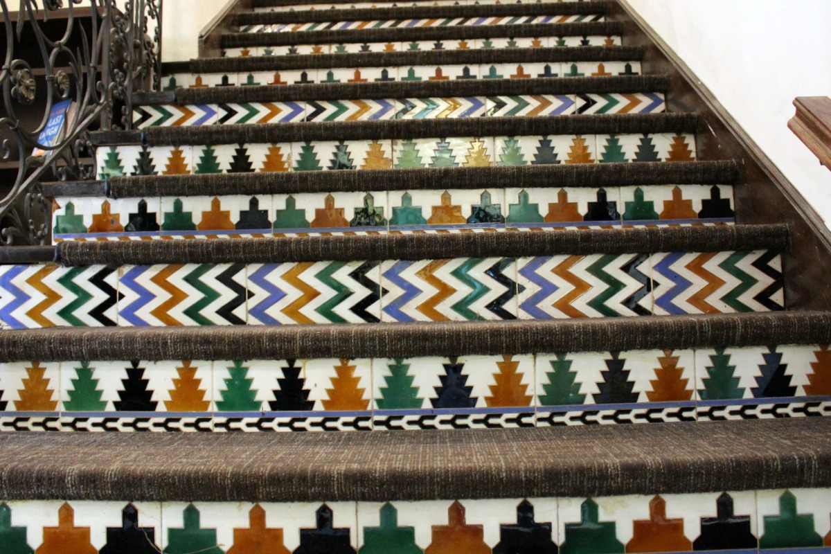 Tile on stairs at Landa Library after 2017 renovations | San Antonio Charter Moms