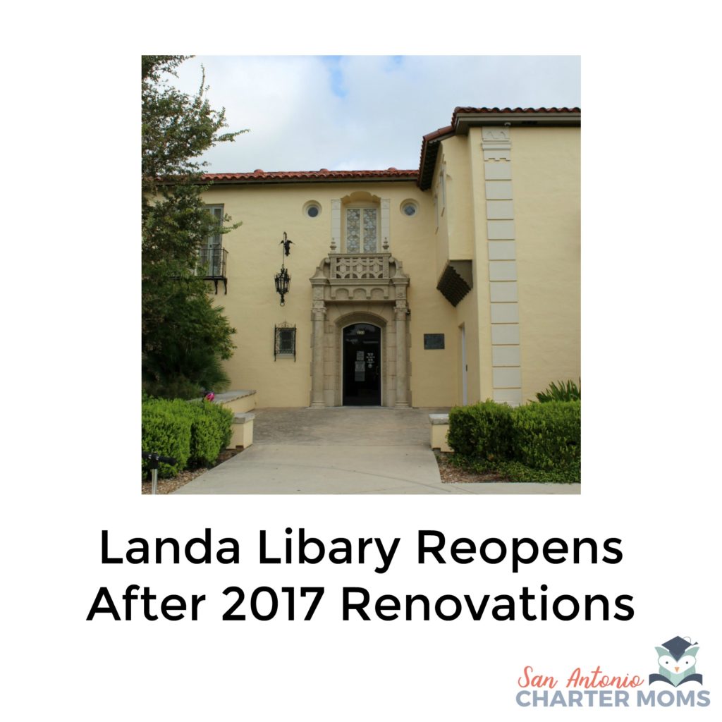 Landa Library Reopens After 2017 Renovations | San Antonio Charter Moms