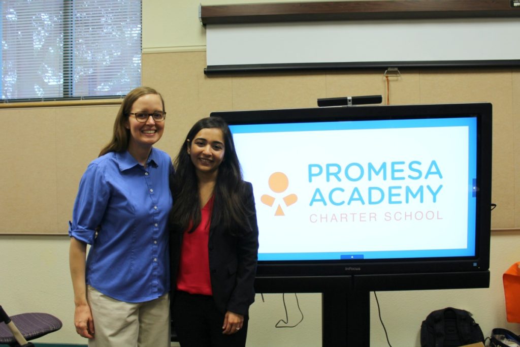Promesa Academy founder Ambika Dani with blogger Inga Cotton | San Antonio Charter Moms