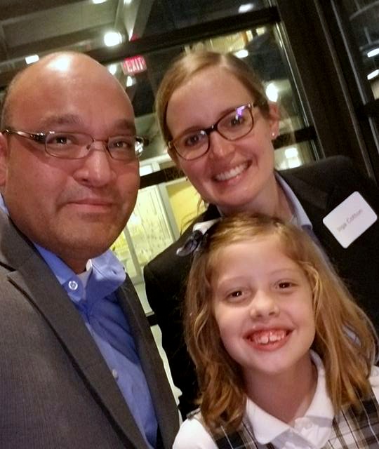 José Macias, Inga Cotton, and daughter G.N. at Reinventing America's Schools with David Osborne | San Antonio Charter Moms