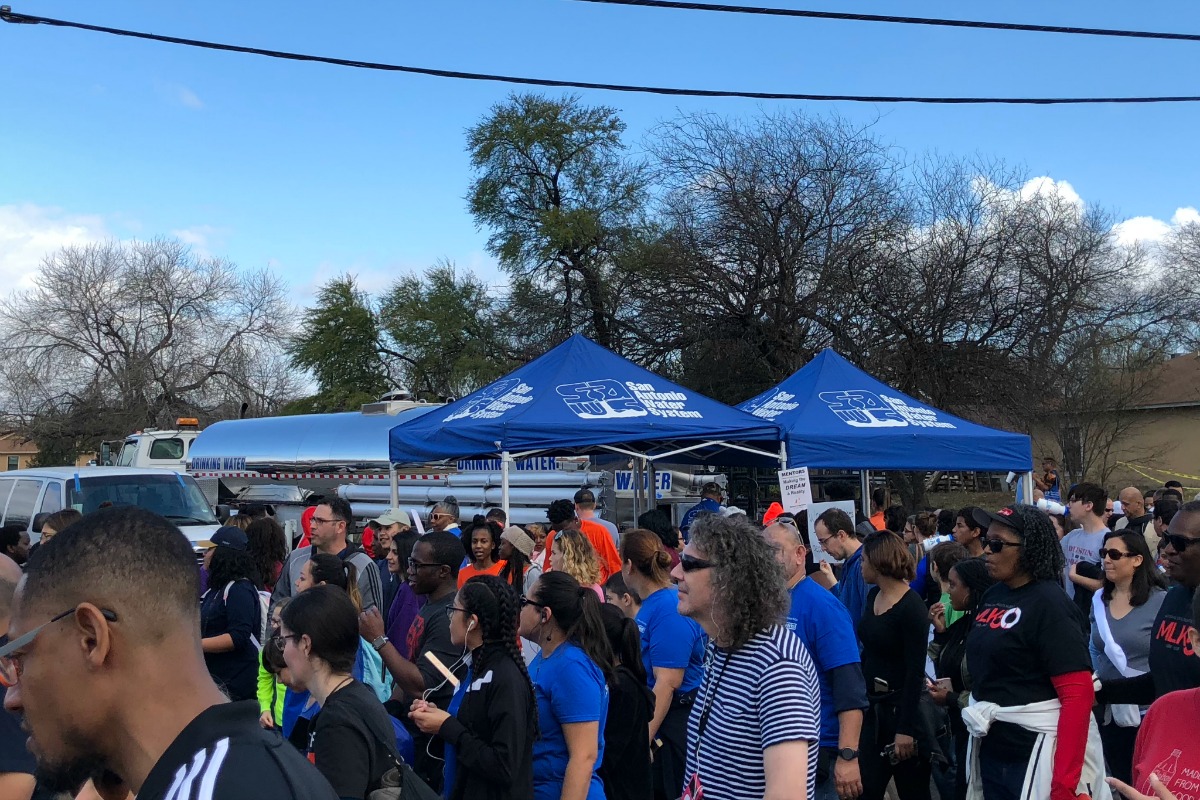 San Antonio Water System SAWS at MLK March | San Antonio Charter Moms
