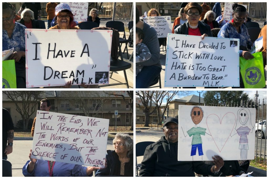 Signs at MLK March | San Antonio Charter Moms