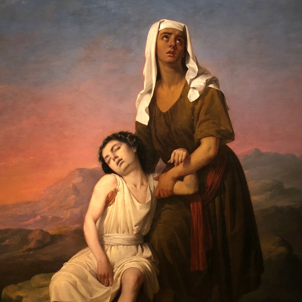 Antonio María Esquivel, “Hagar and Ishmael in the Desert,” 1856, at "Spain: 500 Years of Spanish Paintings from the Museums of Madrid" at the San Antonio Museum of Art | San Antonio Charter Moms