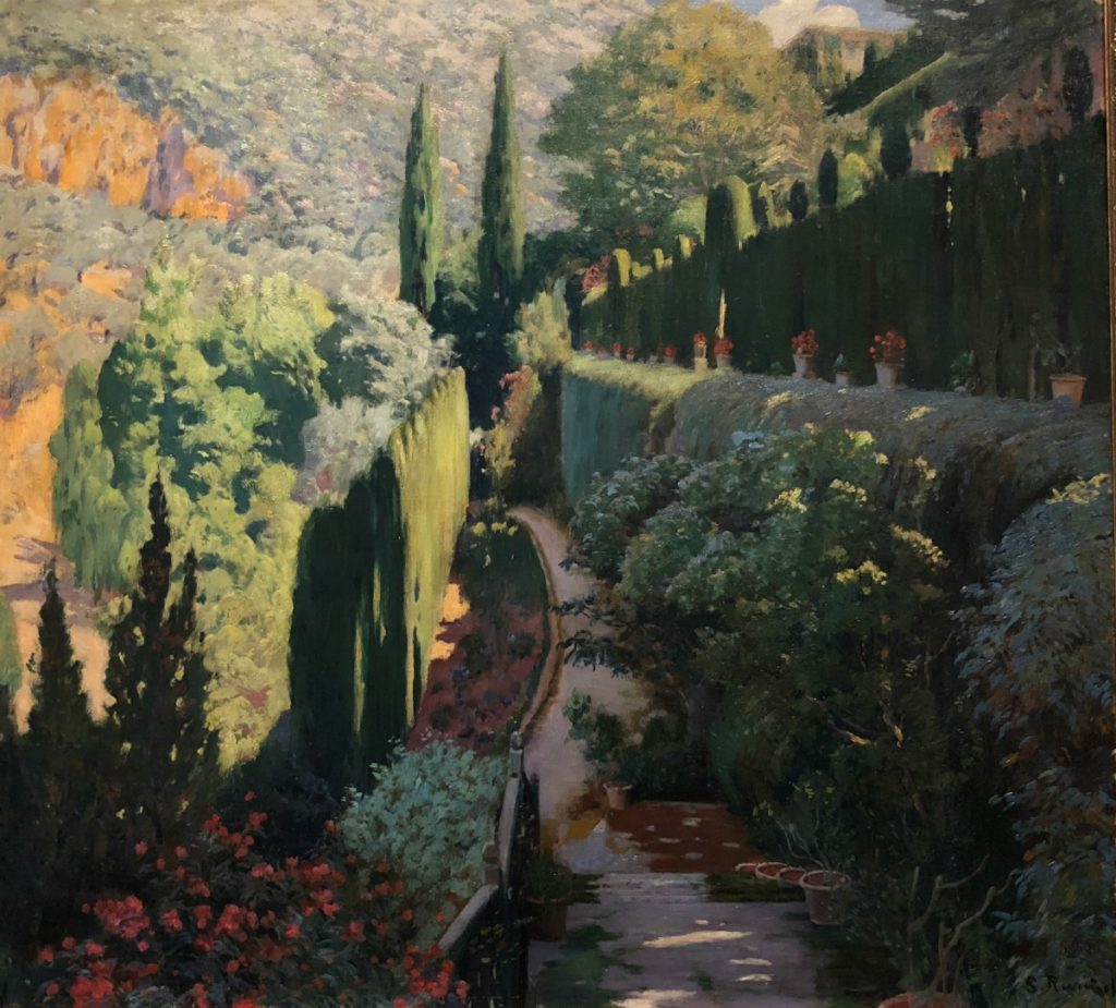 Santiago Rusiñol, “Green Wall. Sa Coma, V,” 1904, at "Spain: 500 Years of Spanish Paintings from the Museums of Madrid" at the San Antonio Museum of Art | San Antonio Charter Moms