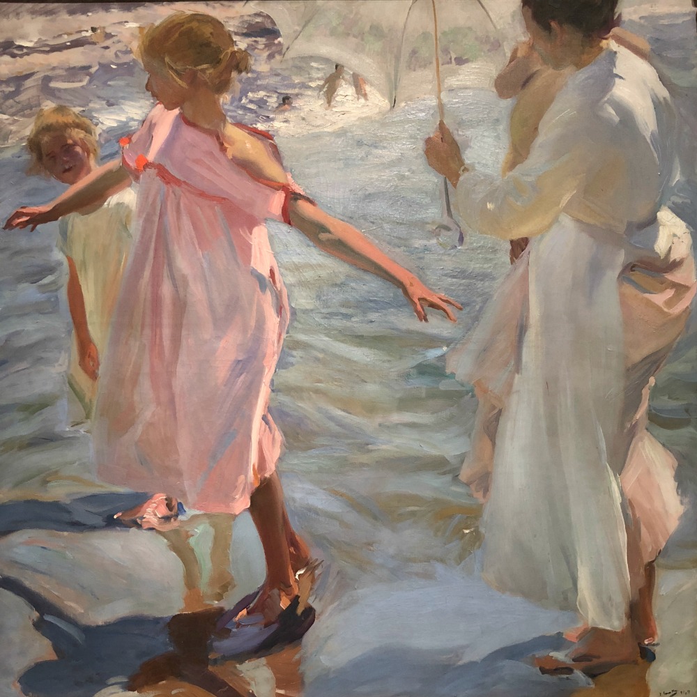 Joaquín Sorolla y Bastida, “Bath Time, Valencia,” 1909, at "Spain: 500 Years of Spanish Paintings from the Museums of Madrid" at the San Antonio Museum of Art | San Antonio Charter Moms