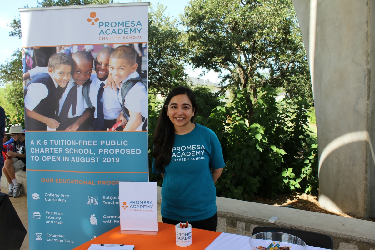 Ambika Dani, founder of Promesa Academy, at the Families Empowered Back to School Bash | San Antonio Charter Moms