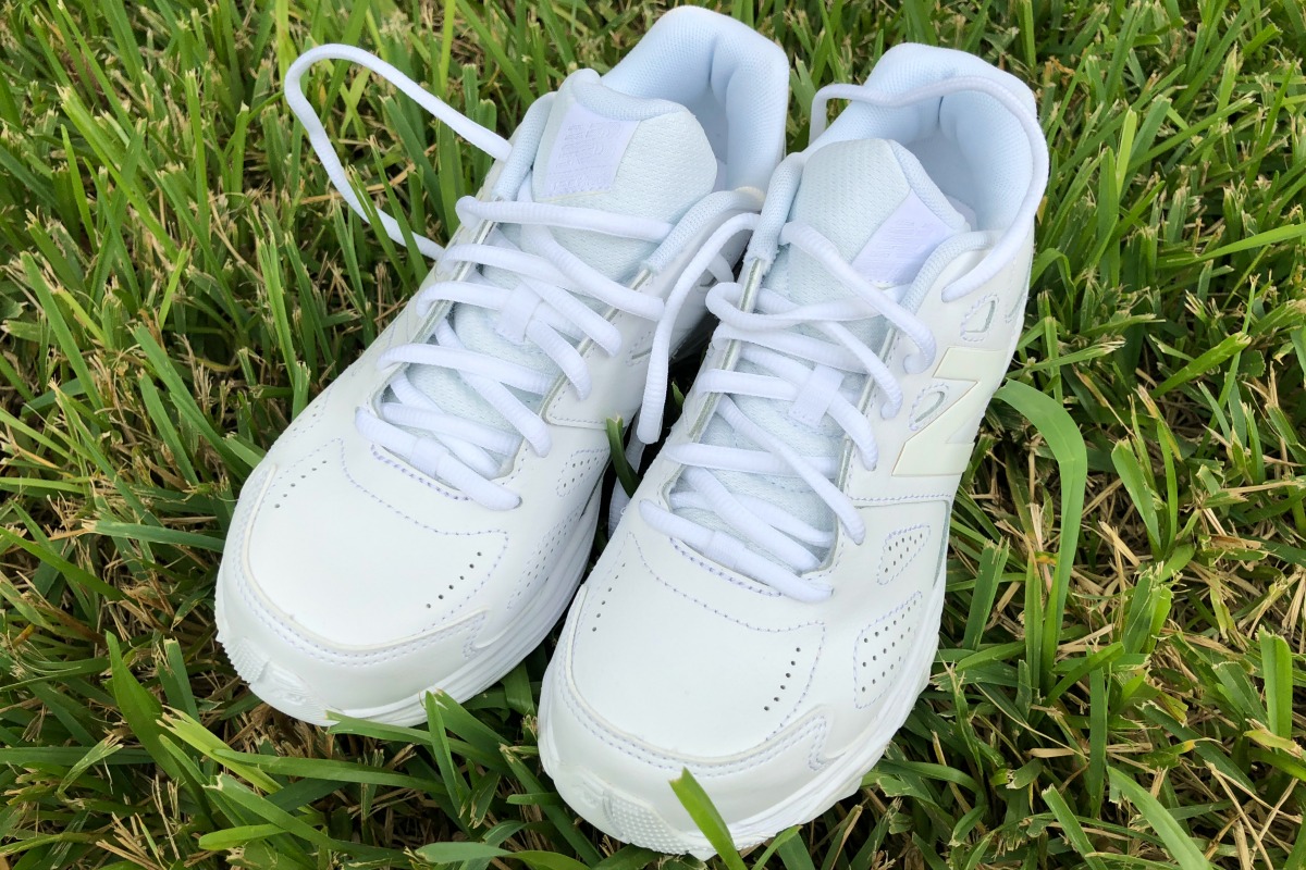 G.N.'s white school uniform shoes | San Antonio Charter Moms