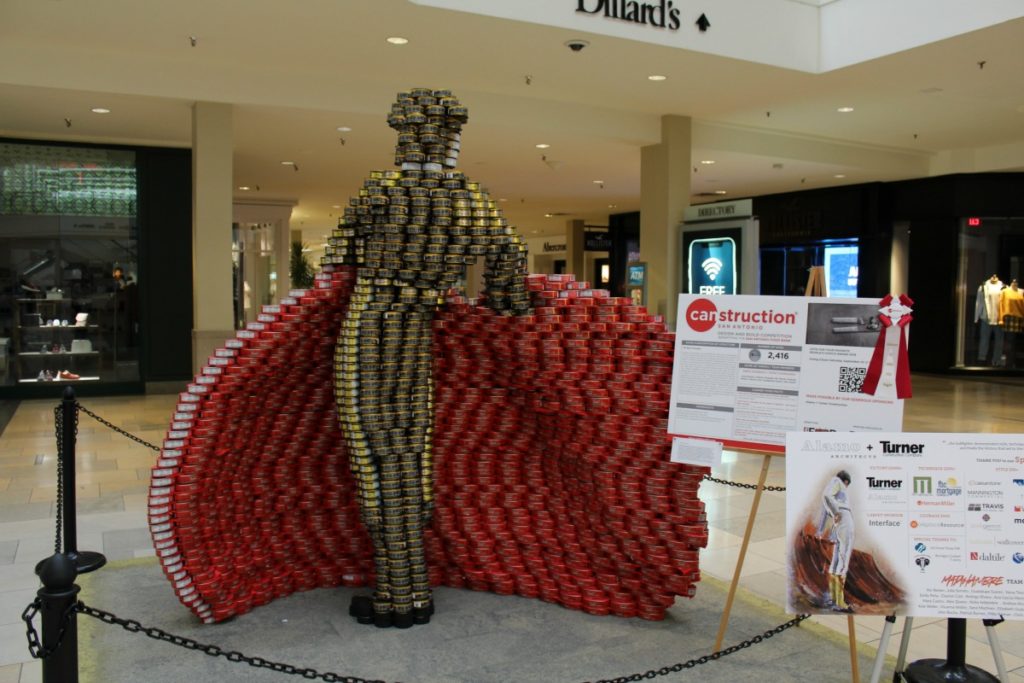 CANstruction 2018 by Alamo Architects for San Antonio Food Bank at Northstar Mall | San Antonio Charter Moms