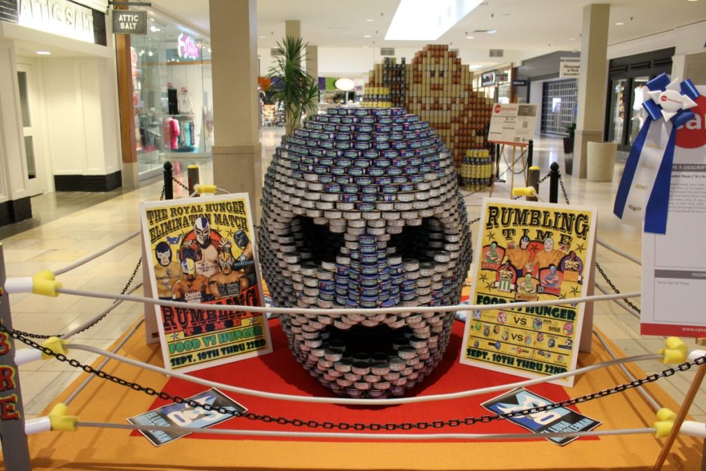 CANstruction 2018 by Luna Middleman for San Antonio Food Bank at Northstar Mall | San Antonio Charter Moms