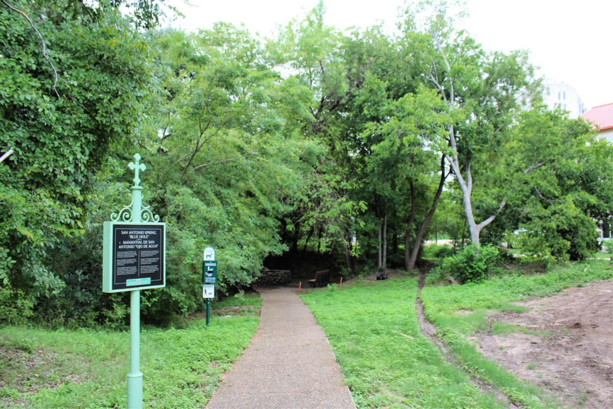 Path to the Blue Hole, San Antonio Springs, source of the San Antonio River | San Antonio Charter Moms