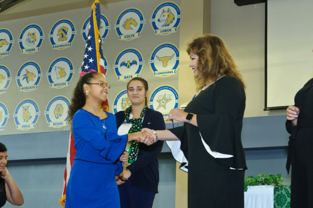 Girl Scouts of Southwest Texas Gamma Sigma Girls Investiture at IDEA Eastside College Prep | San Antonio Charter Moms