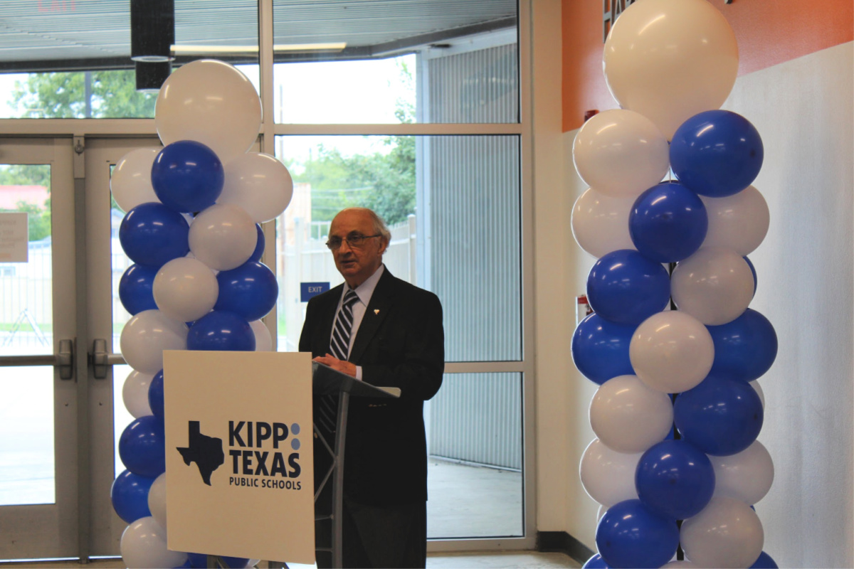 Harvey Najim at celebration of his $1 million gift to KIPP Texas--San Antonio | San Antonio Charter Moms