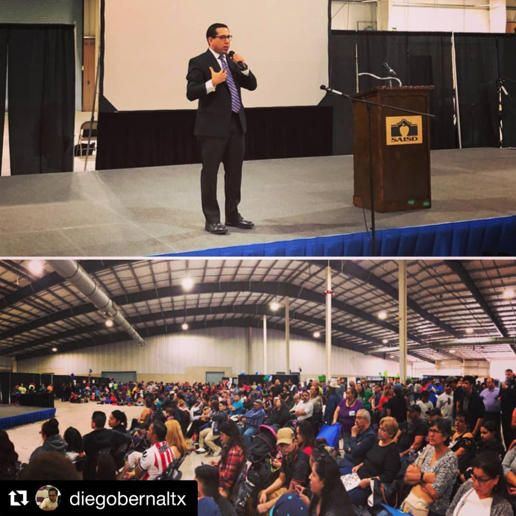 Rep. Diego Bernal's Instagram post about Experience SAISD | San Antonio Charter Moms