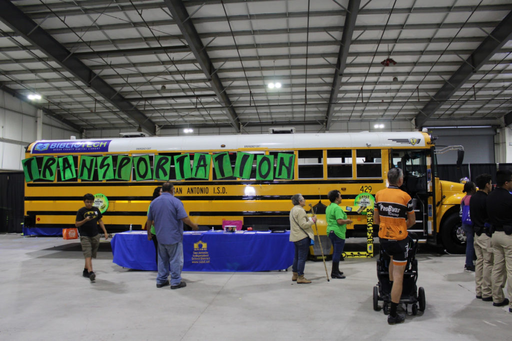 San Antonio ISD Transportation department brought a wifi bus to Experience SAISD | San Antonio Charter Moms
