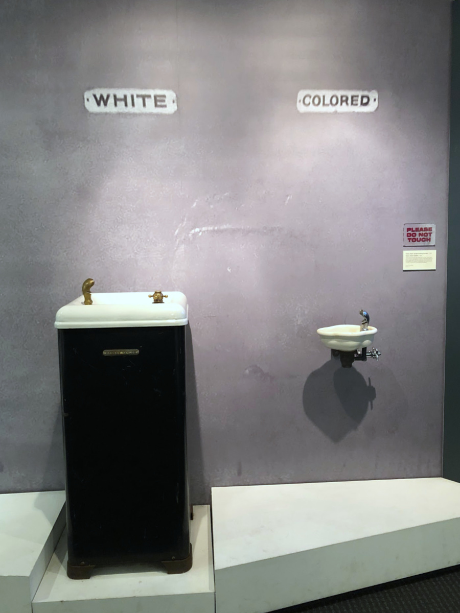 White and colored drinking fountains at the DuSable Museum of African American History | San Antonio Charter Moms
