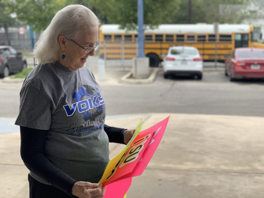 Patti Radle on Election Day 2018, preparing to lead students to the polls