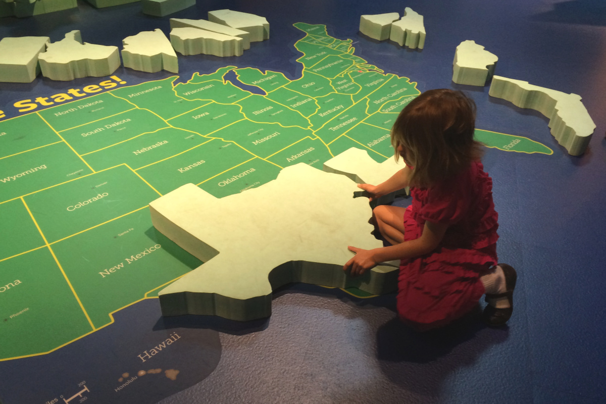 San Antonio Children's Museum and Science Center Reciprocal Membership Benefits - United States map with Texas at the DoSeum | San Antonio Charter Moms