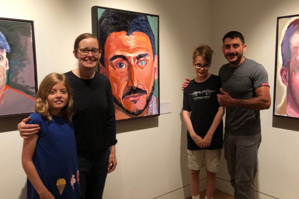 San Antonio Art Museum Reciprocal Membership Benefits - Visiting George W. Bush's "Portraits of Courage" and meeting Sergeant First Class Michael R. Rodriguez, USA, Retired | San Antonio Charter Moms
