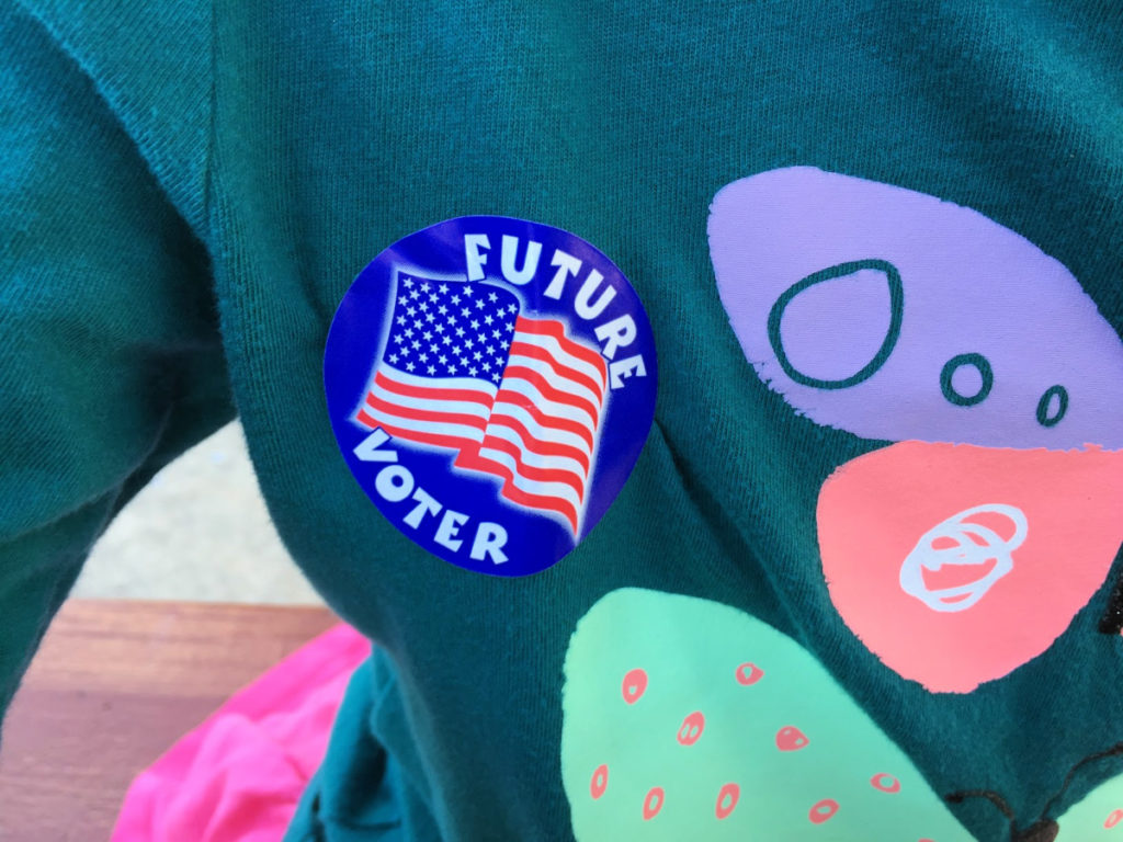 Future Voter sticker in San Antonio, Texas