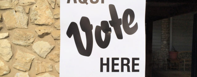 voting sign in San Antonio, Texas