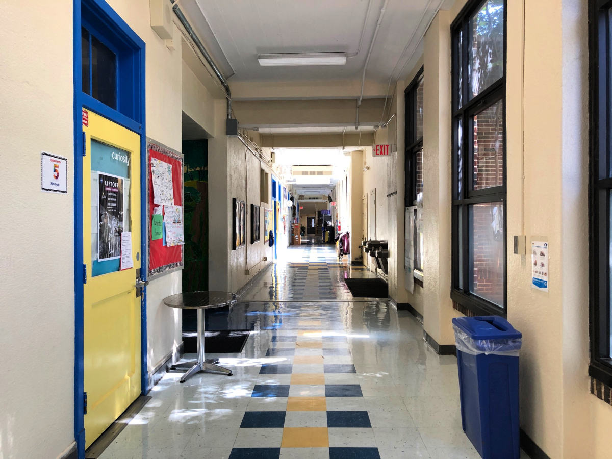 Hallway at Lamar Elementary in San Antonio ISD