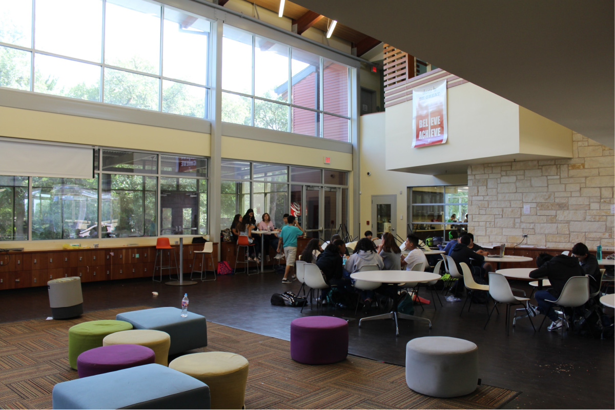 Common area at Anne Frank Inspire Academy charter school in San Antonio, Texas